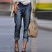 Women's Jeans, Slim Straight-leg Slimming, Vintage High-waisted, Lightweight, New Autumn Style, Half-length Denim Pants,_mkmklike.com