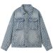 Vintage Denim Jacket For Men, Autumn Trendy Washed Little Style Jacquard Couple's Workwear Shirt Top_mkmklike.com