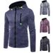 Men's Clothing Spring New Men's Sports Leisure Jacquard Sweater Fleece Cardigan Hooded Jacket_mkmklike.com