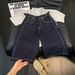 Men's American Retro Dark Blue Wide Leg Denim Shorts Loose Fit High Street Style Versatile Straight Leg Five Point Pants New Summer_mkmklike.com
