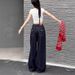 Plus Size Fashion Low Waist Classic Dark Blue Wide Leg Jeans For Women Autumn Hip Covering Loose Lazy Floor-Length_mkmklike.com