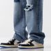 Mode Vintage Jeans Herren Streetwear Zerrissen Lose Hip Hop Loch Hose Lässig Gerade Männliche Kleidung Breite Jeans Hose_mkmklike.com