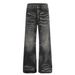 Men's High-Street Black Distressed Bootcut Jeans With Cat Whisker Design – Stylish & Slimming Fit_mkmklike.com