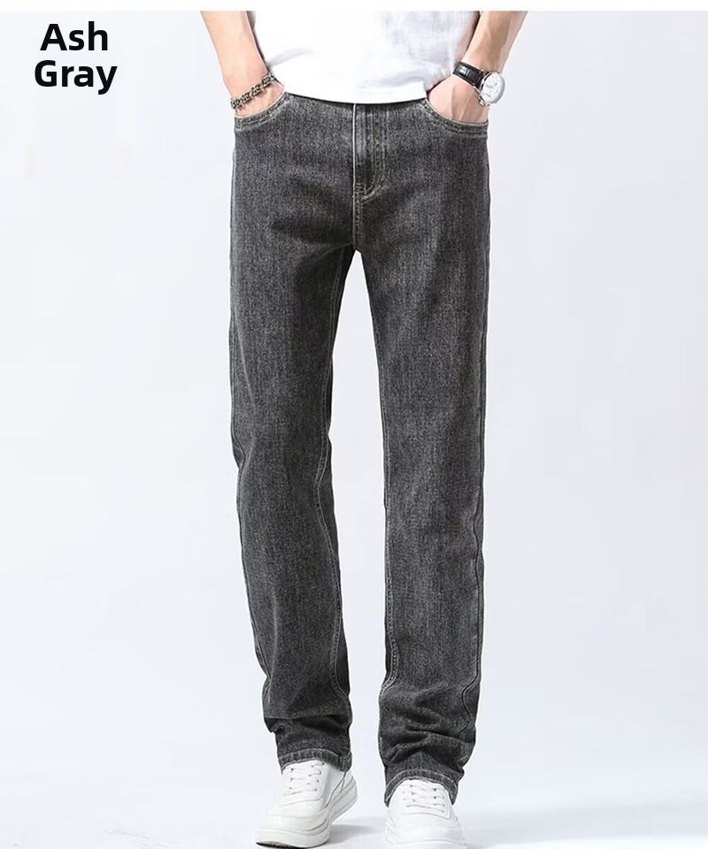 Men's Classic Straight Leg Jeans - Comfortable Casual Denim Pants For Everyday Wear_mkmklike.com