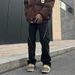 Nordmann Black Jeans Men Design Sense Zipper Casual American High Street Trendy Brand Washed Vintage Loose Straight Pants_mkmklike.com