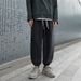 Men's Vintage Washed Straight-Leg Jeans Dad Fit Cuffed Hem Urban Streetwear Casual Hipster Polyester 90s Style_mkmklike.com