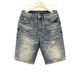 Men's Clothing Distressed Denim Shorts - Vintage Retro High Street Loose Fit 5-Inch Casual Cargo Shorts For Summer (Royal Blue, Cotton)_mkmklike.com
