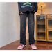 Men's Washed Distressed Denim Jeans Summer Retro Style Red Thread Embroidery Straight Leg High Street Fashion Brand_mkmklike.com