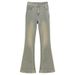 American-style Micro-flared Jeans For Women, Spring And Autumn, High-waisted, Stretchy, Petite-friendly, Slimming,_mkmklike.com