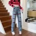 2023 Spring And Autumn New American Style High Street Embroidered Jeans For Women, Loose Wide-Leg Straight High-Waisted_mkmklike.com