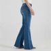 Women's High Waist Flared Jeans – Vintage Embroidered Denim Pants With Stretch For A Retro & Slim Fit_mkmklike.com