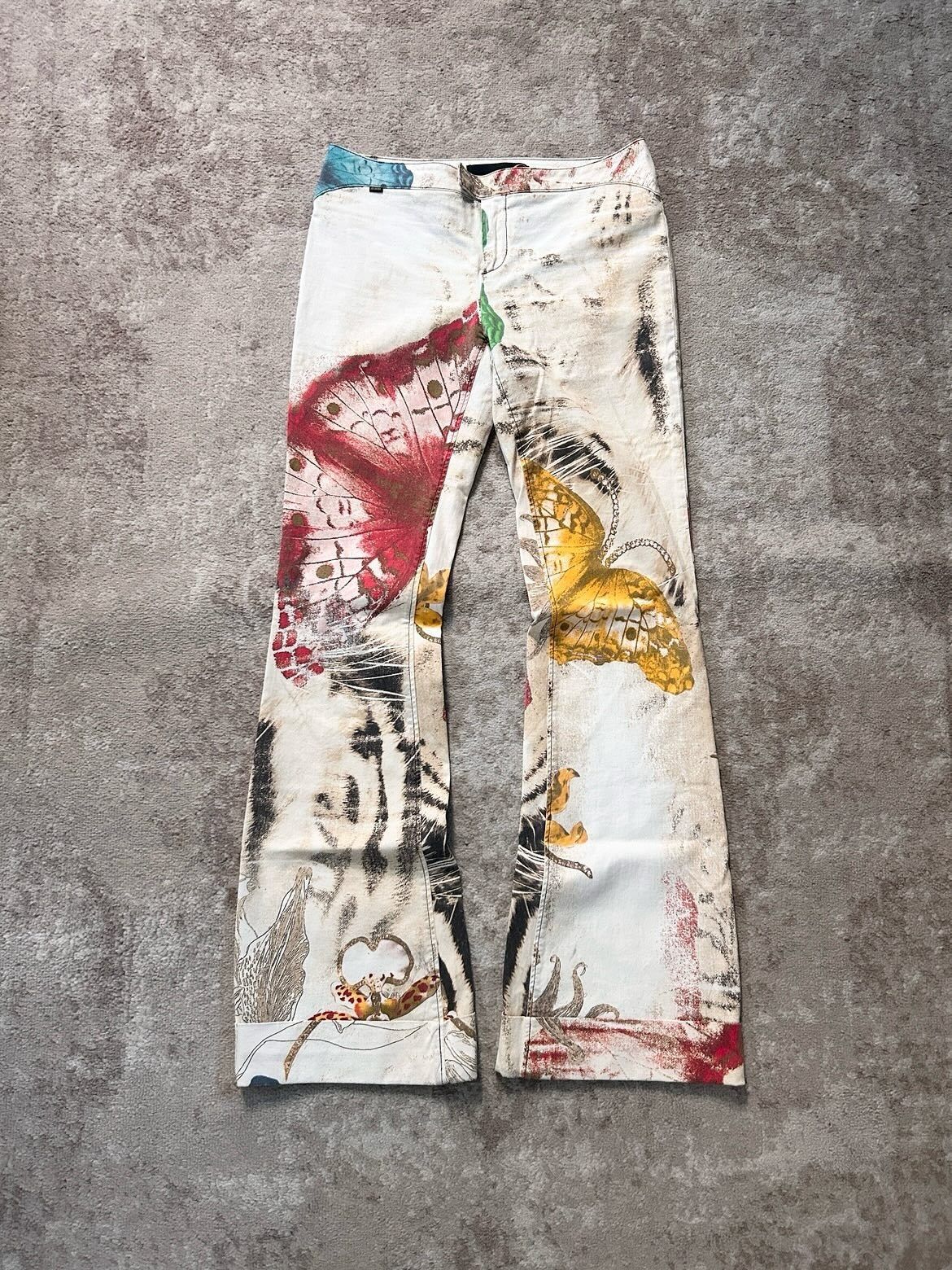 Unisex Casual Jeans High Street Loose Fitting Multi Print Hip Hop Graffiti Style Dark European American Theme_mkmklike.com