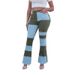 Women's Clothing New Retro Washed Contrast Color High Waist Hip Lifting Hot Girl Flared Women's Denim Trousers_mkmklike.com