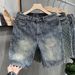 Men's Clothing Summer Style Thin Printed Denim Shorts For Men Trendy Brand Loose Fit Five Point Pants For Formal & Casual_mkmklike.com
