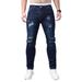 Men's Slim Fit Stretch Ripped Jeans Blue Trousers Stylish Denim Casual Pants_mkmklike.com