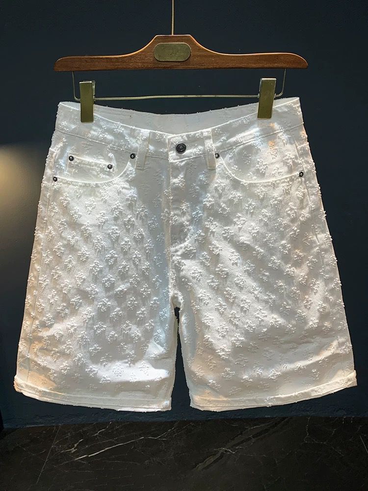Men's Clothing Denim Shorts Men's Summer Thin Breathable Straight Pants Versatile Washed Casual Shorts_mkmklike.com