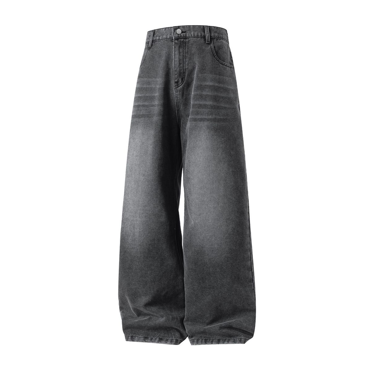 Vintage Washed Relaxed Fit Men's Jeans | Distressed Denim Pants | Straight Leg Casual Trousers_mkmklike.com