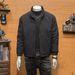 Men's Spring Simple Casual Solid Color Top 2024 New Trend Slim Fit Autumn Stand Collar Workwear Jacket_mkmklike.com