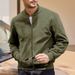 Cross-Border Autumn Suede Solid Color Men's Zipper Jacket Casual Retro Long Sleeve Cardigan Coat For Men_mkmklike.com