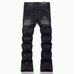 Men's Straight Leg Jeans - American Style High Street Fashion Slim Fit Summer Casual Trousers With Light Luxury Design_mkmklike.com