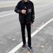 Men's Slim Fit Straight Leg Jeans Rhinestone Embellished Trendy Cool Casual Black Retro Versatile Online Popular_mkmklike.com
