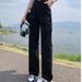 High-waisted Black Denim Work Women, 2023 Summer New Style, Versatile And Fashionable, Extra-long Floor-length Pants For_mkmklike.com
