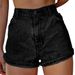 Women's Clothing Shorts Embroidery All Match Denim Shorts Casual_mkmklike.com