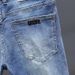 Men's Summer Trendy Brand Sports Casual Loose Fit Five Point Pants Thin Design Niche Large Size Jeans_mkmklike.com