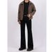 Men's Clothing High Street Vibe Style Flared Versatile Black Simple High Elastic Vibe Retro Tall Jeans For Men_mkmklike.com