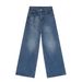 Men's Clothing Washed Jeans Men's Handsome Loose Washed Straight Wide Leg Mopping Pants_mkmklike.com