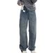 Spring And Autumn New Design Loose Straight-leg Jeans For Women, Vintage High-waisted, Slimming, Drapey, Versatile,_mkmklike.com