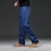 Pure Cotton Loose Straight Jeans Men's Simple Versatile Plus Fat Plus Size Jeans Spring And Summer New Foreign Trade Pants_mkmklike.com