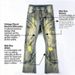 Men's Distressed Ripped Flared Jeans With Fringe Detailing Stretch Denim Pants New Arrival_mkmklike.com