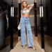 Vintage Wash Straight Leg Jeans – Oversized Pocket Non-Stretch Denim Pants For Women (XS-XL)_mkmklike.com