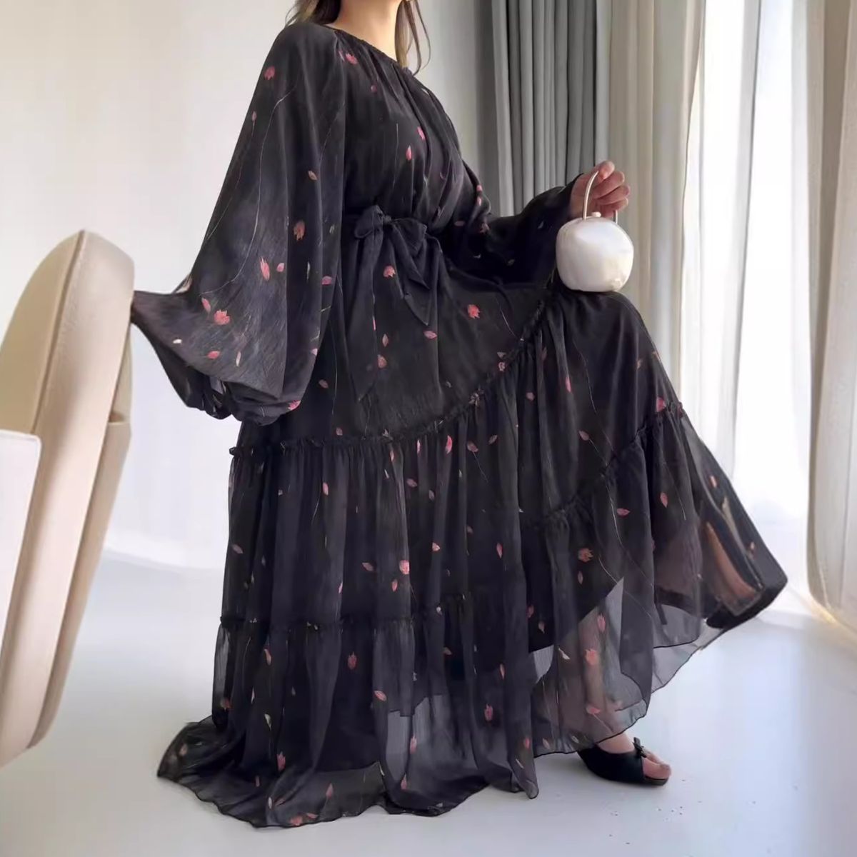 Women's Clothing fashion printed Bohemian style long dress_mkmklike.com