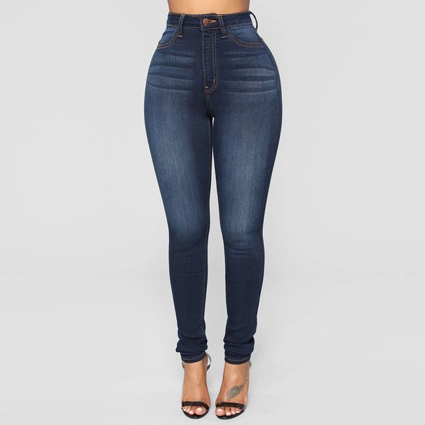Women's Clothing High Waist Elastic Fashion Slim Hip Jeans Skinny Pants_mkmklike.com