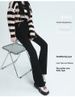 New Spring And Autumn Black Flared Jeans For Women, High Waist Slim Fit Versatile Bell-Bottom Pants, Wholesale From_mkmklike.com