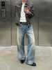 Men's Clothing Vintage Washed Distressed Baggy Flare Cleanfit Denim Jeans For Men & Women - High Waisted Straight Leg Comfortable Cotton Casual Pants_mkmklike.com