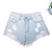 Women’s Clothing Denim Shorts Women's Sexy Ripped Raw Edge Shorts Hot Pants_mkmklike.com