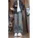 Men's Trendy Deconstructed Patchwork Jeans Loose Straight Leg High Street Style Vibe Cool And Slimming Slightly Flared_mkmklike.com