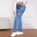 Vintage Utility Jeans For Women – Mid-Rise Cargo Pants With Multiple Pockets_mkmklike.com