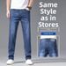 Men's Stretch Jeans Slim Straight Leg Trousers Thin Summer Jeans_mkmklike.com