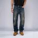 Men's High Street Wide Leg Distressed Jeans - Relaxed Fit Straight Denim Pants For Casual Wear_mkmklike.com