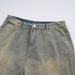 Blue Jeans, Spring/autumn, Zip Up, Slit Jeans, Straight Leg, Minimalist, Heavy Duty, High Street American Style._mkmklike.com