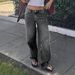 Women's High-Waisted Baggy Jeans – Oversized Straight Leg, Washed Gray Denim, Long & Flowy, Streetwear Chic For Casual & Edgy Looks_mkmklike.com