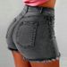 Women's High-Waisted Cotton Denim Shorts - Creative Street Fashion Distressed Jeans Shorts In 4 Colors_mkmklike.com
