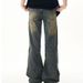 Men's Clothing Stitching Straight Loose Jeans Spring And Autumn High Street Trousers_mkmklike.com