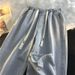 Women's Clothing Smoky Gray Jeans, Unisex, Chic, Loose Fitting, Straight Leg, High Street, Versatile, Spring/summer._mkmklike.com