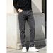 Men's Stretch Slim Fit Straight Leg Jeans High Street Style Elegant Basic Business Trendy Trousers_mkmklike.com