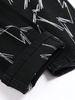 Elastic Irregular Lines Embroidered Flower Jeans For Men, Slimming And Casual Slim Fit Pants, Suitable For All Seasons, Black Pants_mkmklike.com